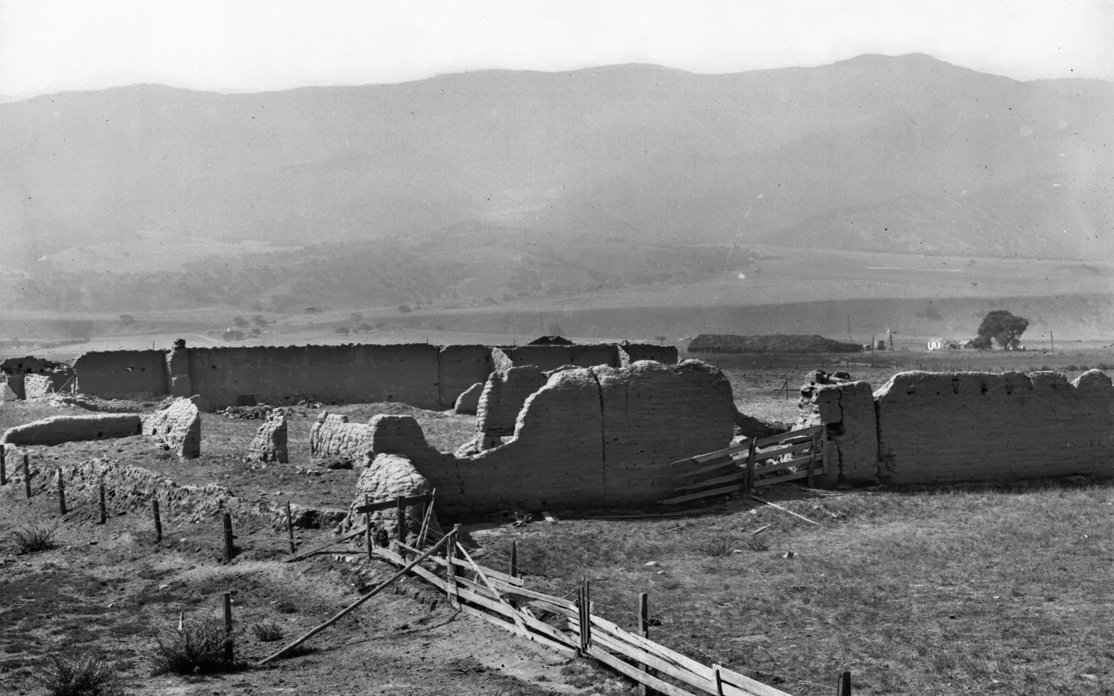 General view of Mission Nuestra Señora de la Soledad ruins from the east, photographed in 1903